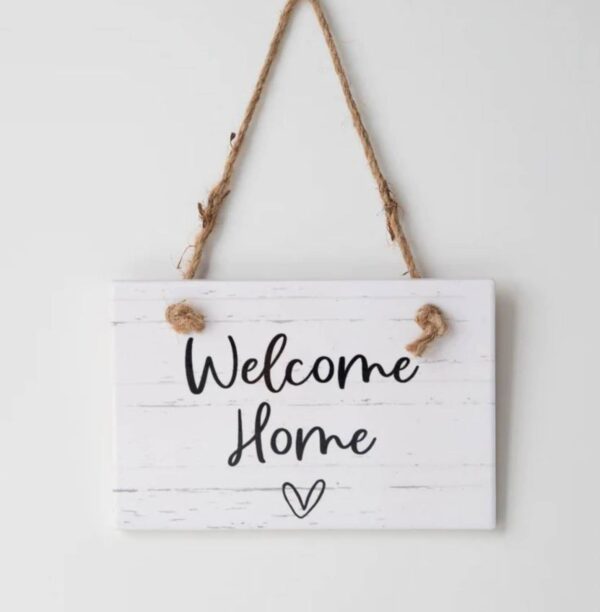 Hanging Wall Plaque "Welcome Home"